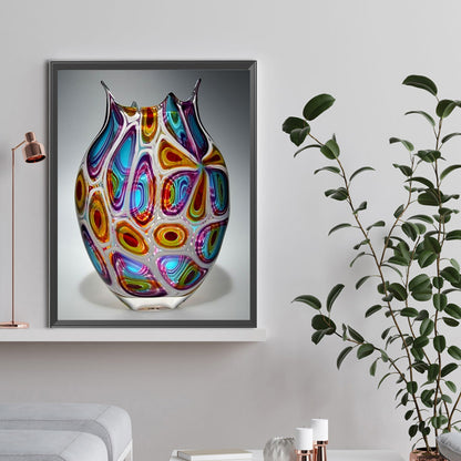 Pattern Vase - Full Round Drill Diamond Painting 30*40CM