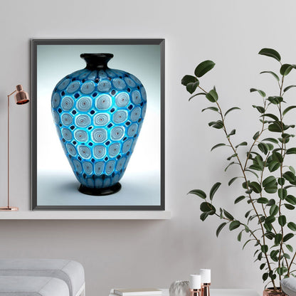 Blue Vase - Full Round Drill Diamond Painting 30*40CM