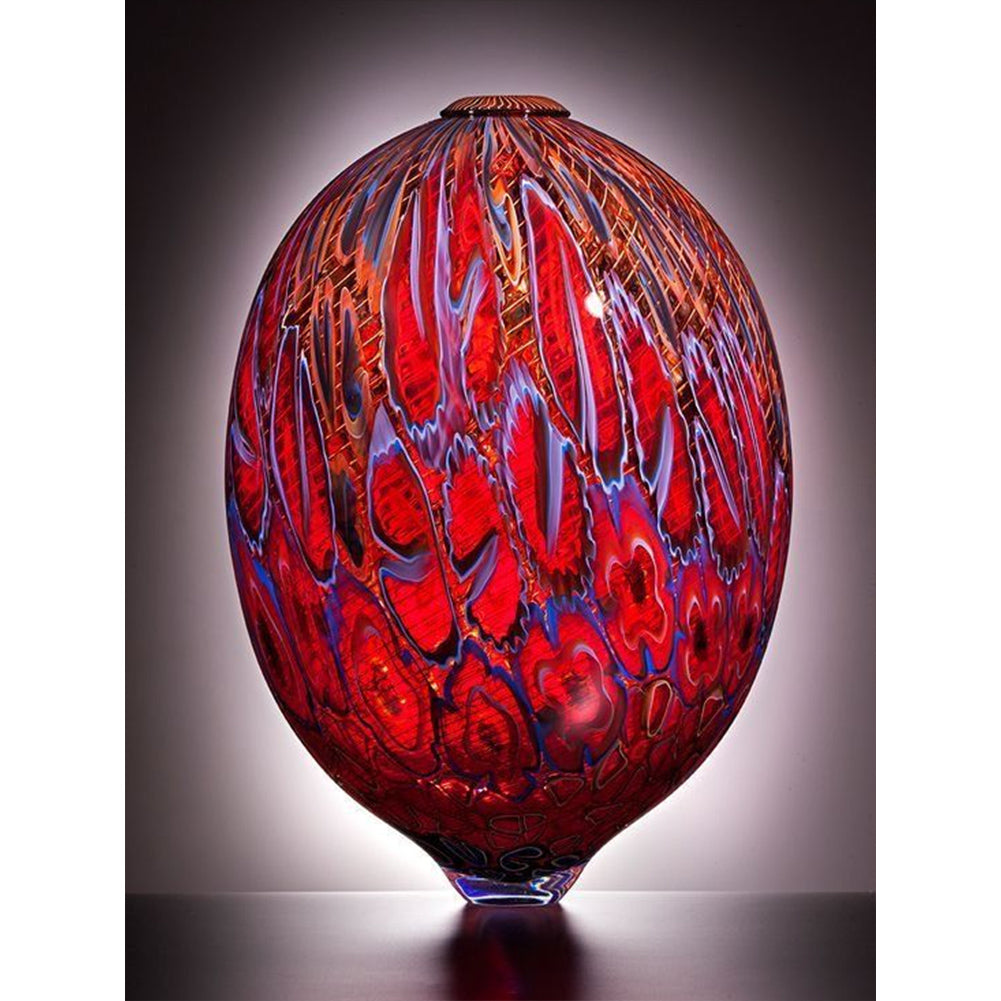 Red Vase - Full Round Drill Diamond Painting 30*40CM