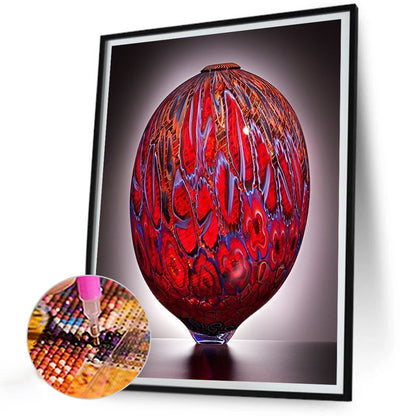 Red Vase - Full Round Drill Diamond Painting 30*40CM