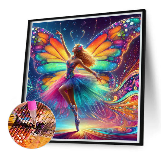 Butterfly Girl - Full Round Drill Diamond Painting 40*40CM