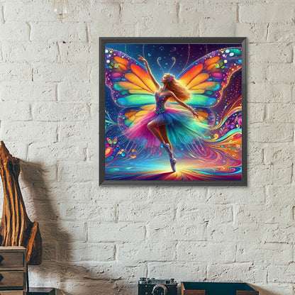 Butterfly Girl - Full Round Drill Diamond Painting 40*40CM
