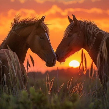 Horse - Full Round Drill Diamond Painting 40*40CM