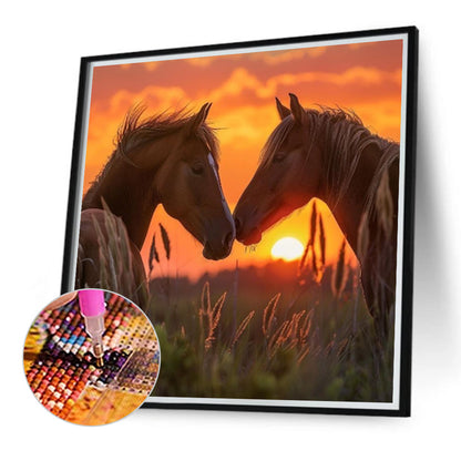 Horse - Full Round Drill Diamond Painting 40*40CM