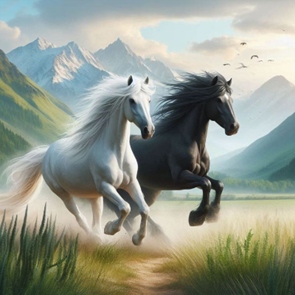 Horse - Full Round Drill Diamond Painting 40*40CM