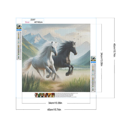 Horse - Full Round Drill Diamond Painting 40*40CM