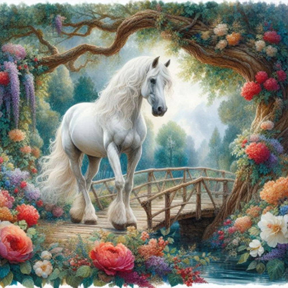 Horse - Full Round Drill Diamond Painting 40*40CM