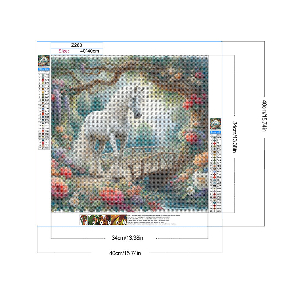 Horse - Full Round Drill Diamond Painting 40*40CM