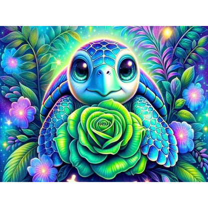 Rose Turtle - Full Round Drill Diamond Painting 40*30CM