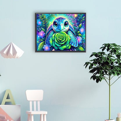 Rose Turtle - Full Round Drill Diamond Painting 40*30CM