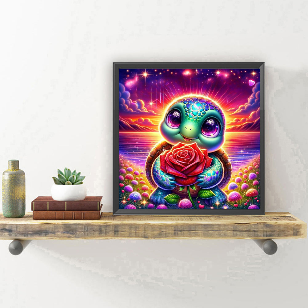 Rose Turtle - Full Round Drill Diamond Painting 30*30CM