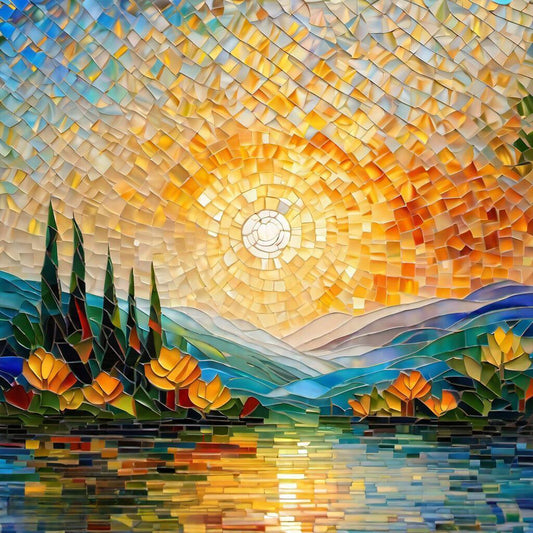 Glass Fragments Painting - Full Round Drill Diamond Painting 40*40CM