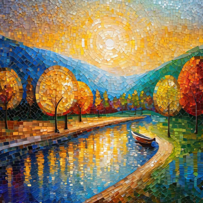 Glass Fragments Painting - Full Round Drill Diamond Painting 40*40CM