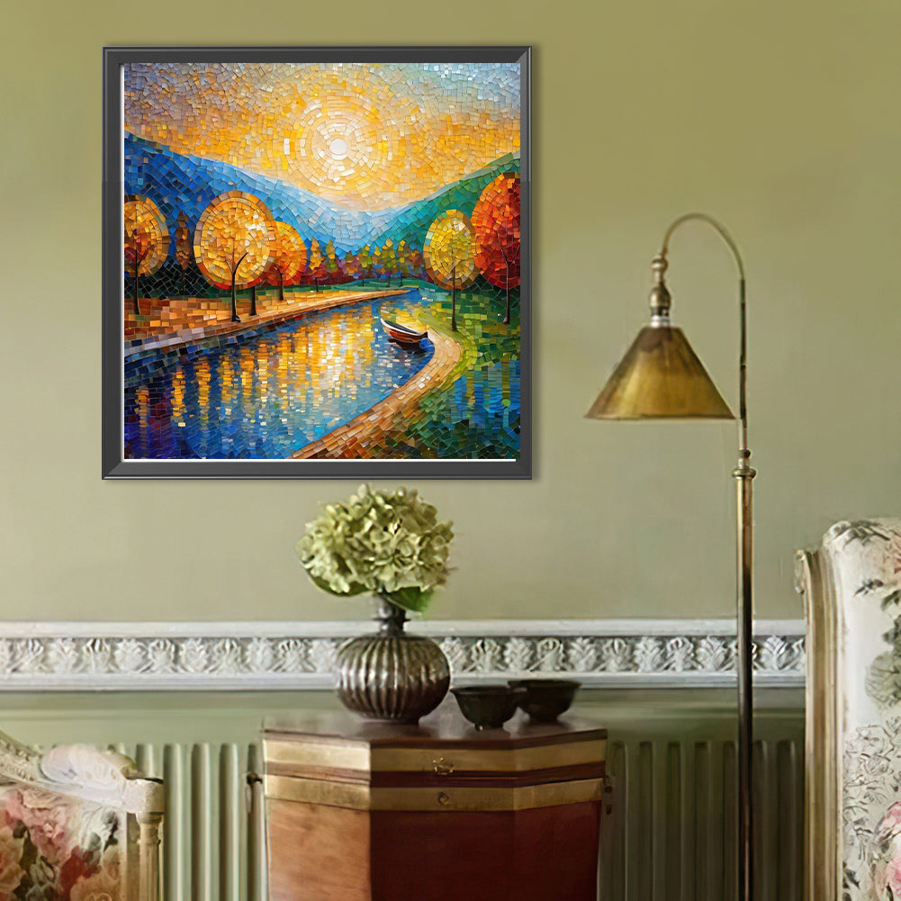 Glass Fragments Painting - Full Round Drill Diamond Painting 40*40CM
