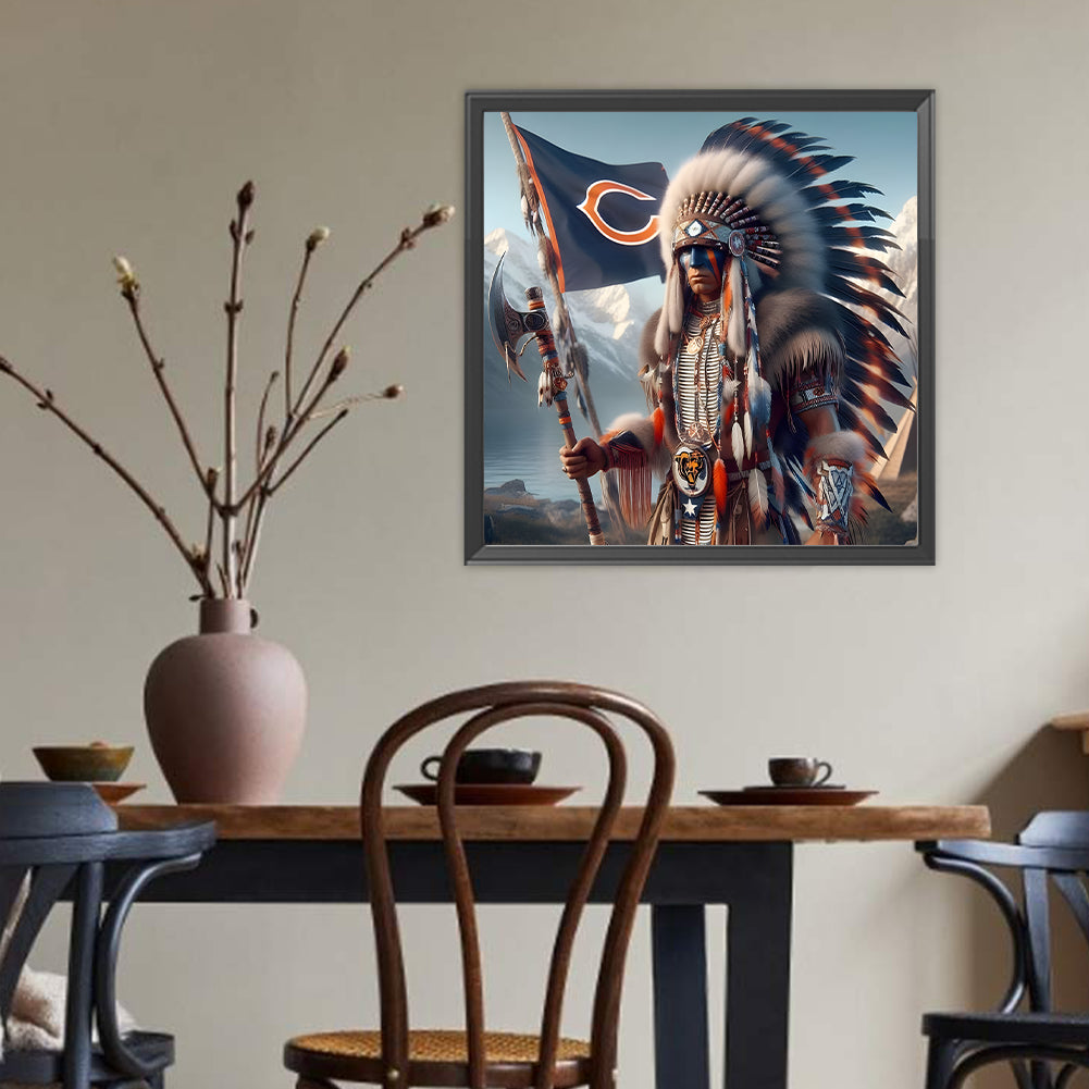 Indians - Full Round Drill Diamond Painting 40*40CM