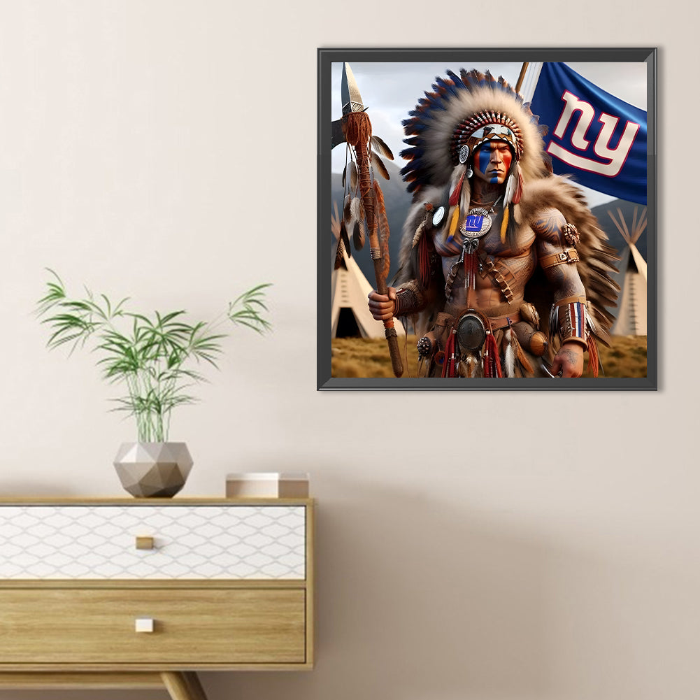 Indians - Full Round Drill Diamond Painting 40*40CM