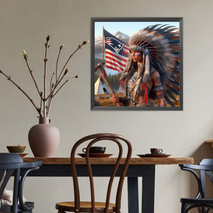 Indians - Full Round Drill Diamond Painting 40*40CM