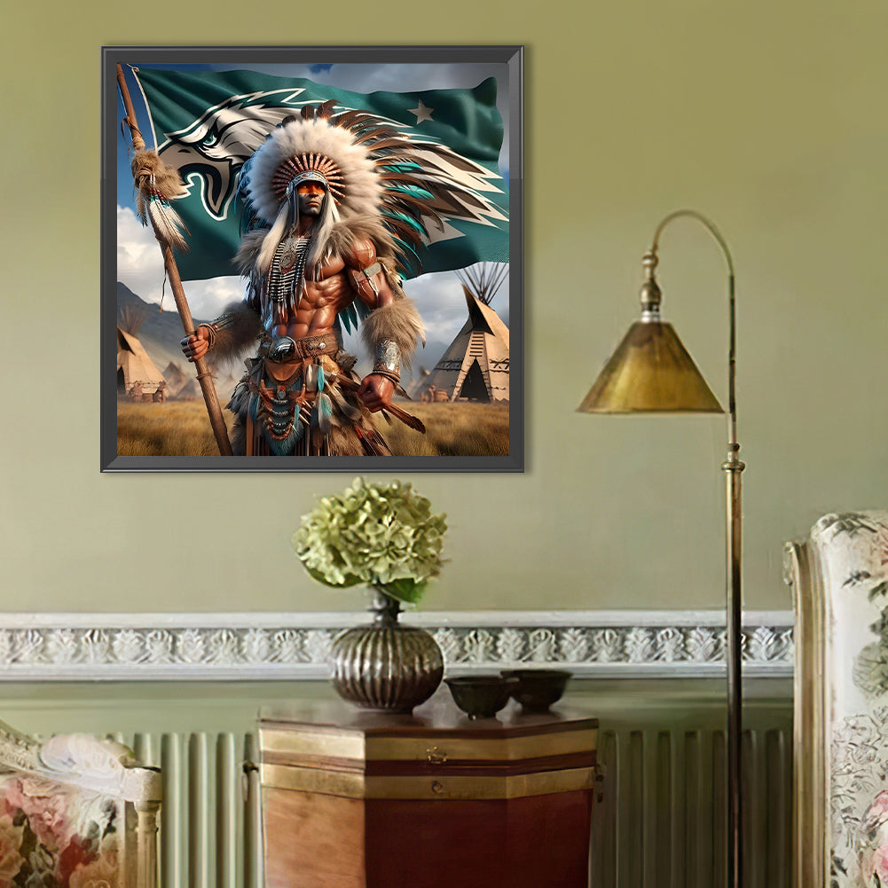 Indians - Full Round Drill Diamond Painting 40*40CM