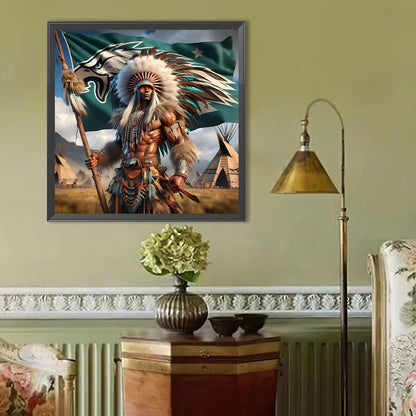 Indians - Full Round Drill Diamond Painting 40*40CM