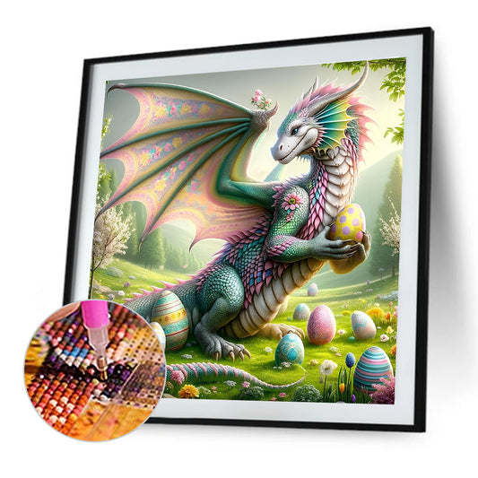 Egg Dragon - Full Round Drill Diamond Painting 40*40CM