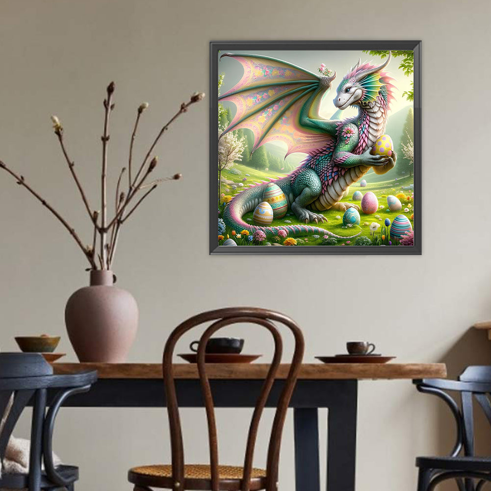 Egg Dragon - Full Round Drill Diamond Painting 40*40CM
