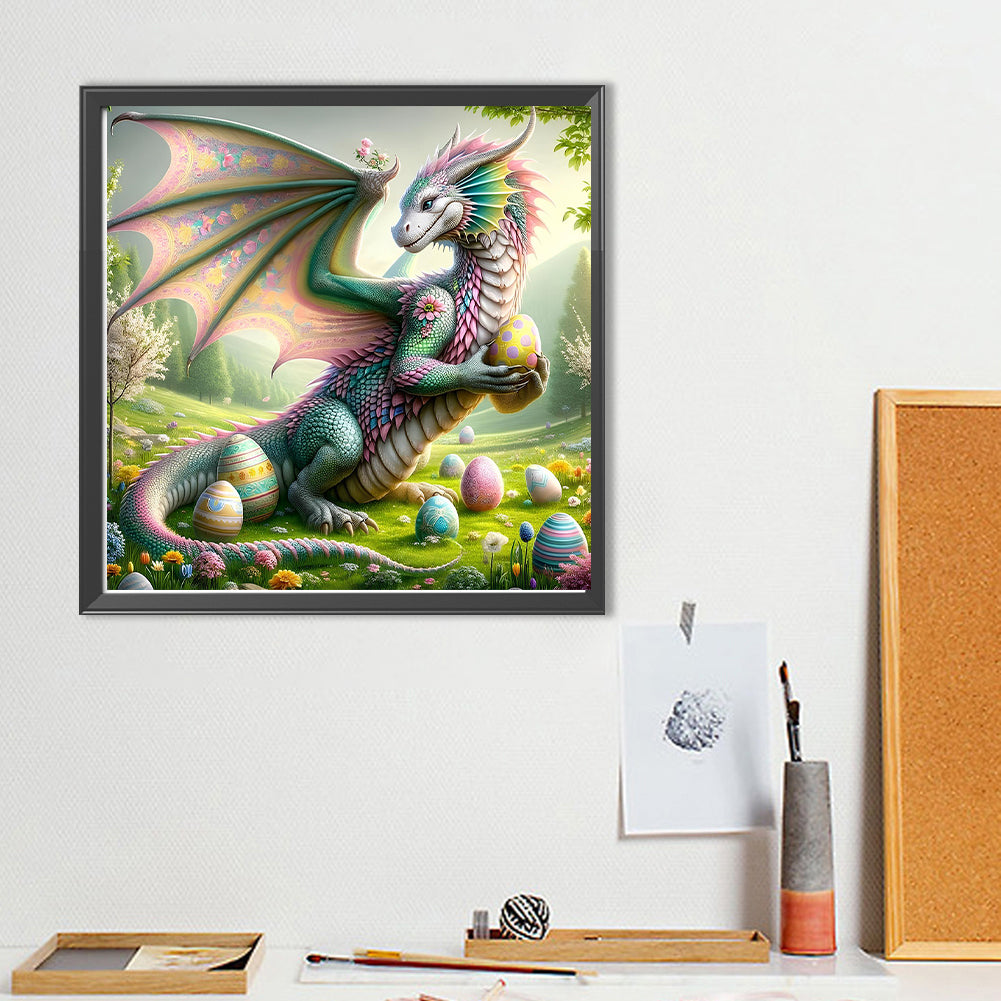 Egg Dragon - Full Round Drill Diamond Painting 40*40CM