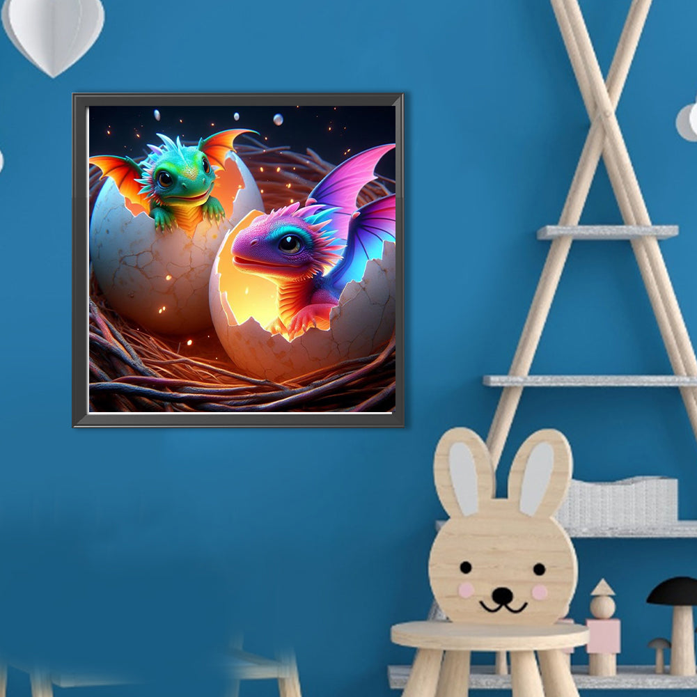 Egg Dragon - Full Round Drill Diamond Painting 40*40CM