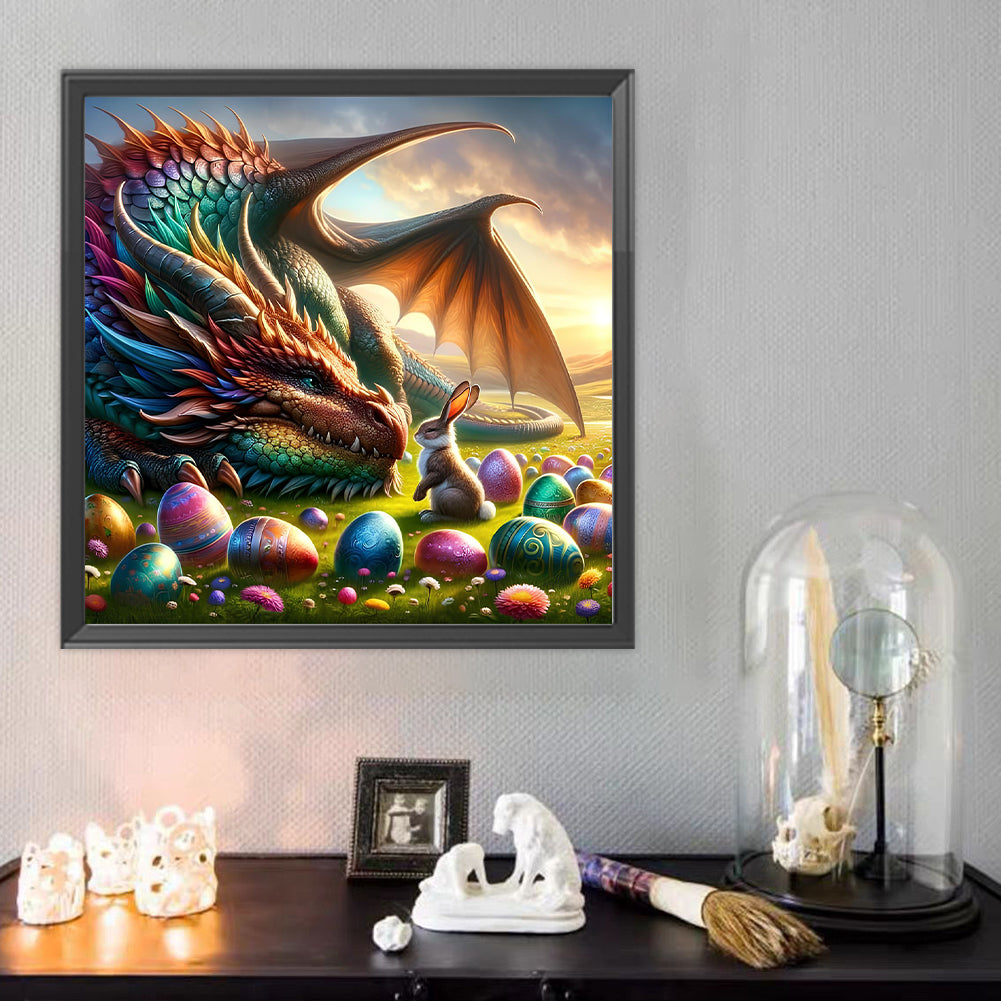 Egg Dragon - Full Round Drill Diamond Painting 40*40CM