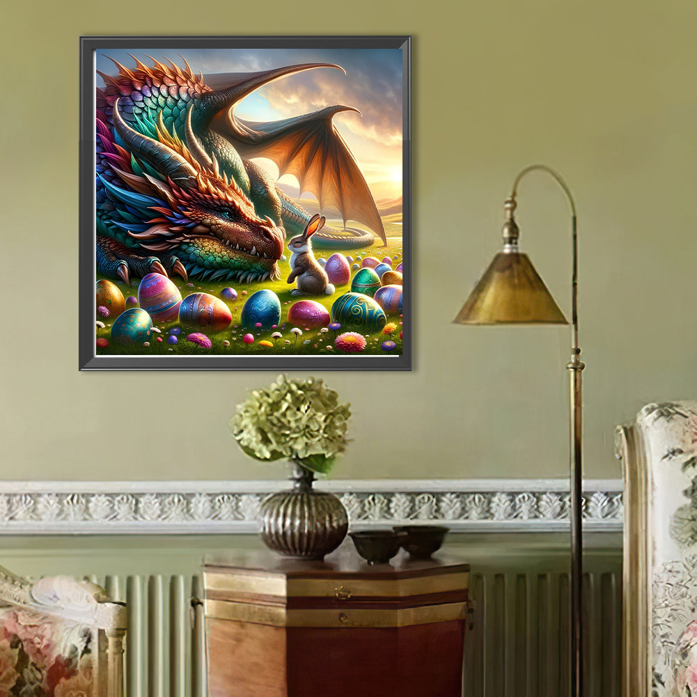 Egg Dragon - Full Round Drill Diamond Painting 40*40CM