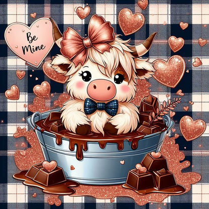 Hot Chocolate Yak - Full Round Drill Diamond Painting 40*40CM