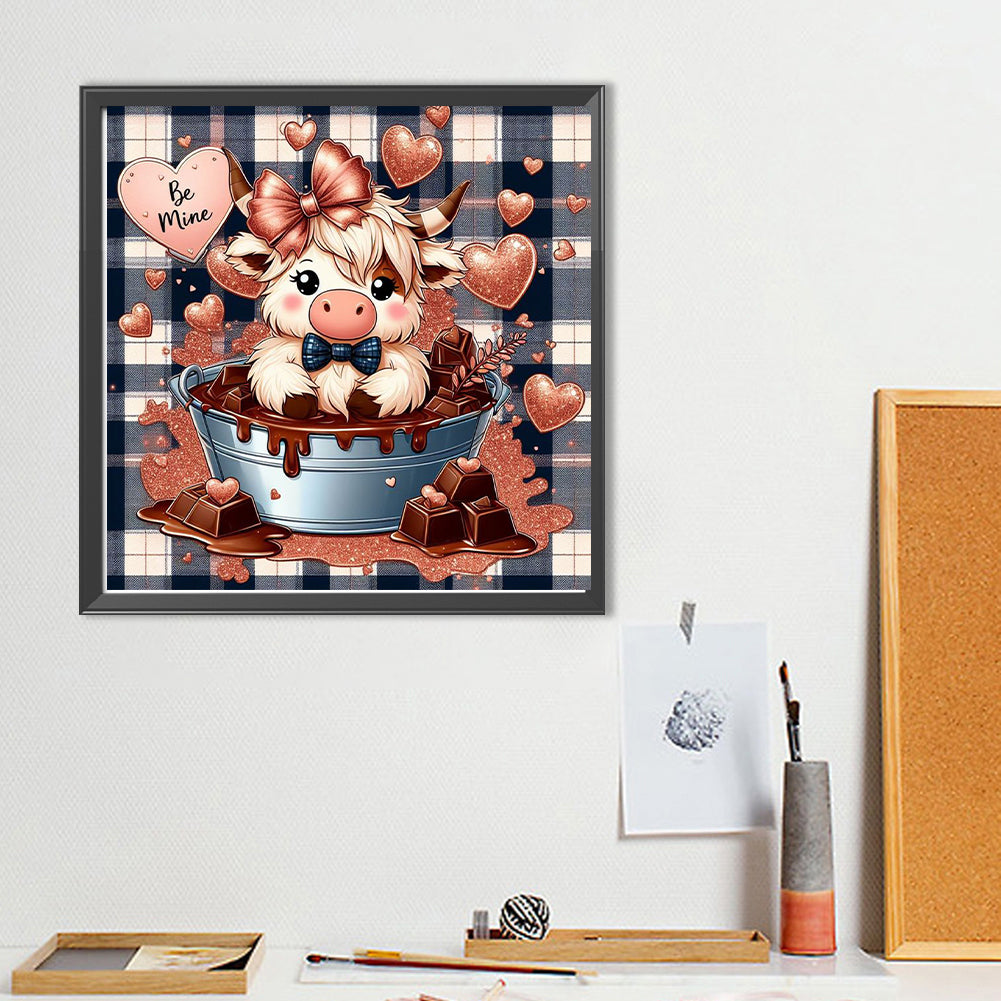 Hot Chocolate Yak - Full Round Drill Diamond Painting 40*40CM