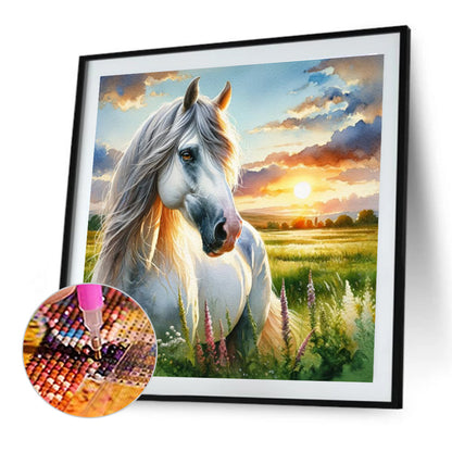 Grassland Horse - Full Round Drill Diamond Painting 40*40CM
