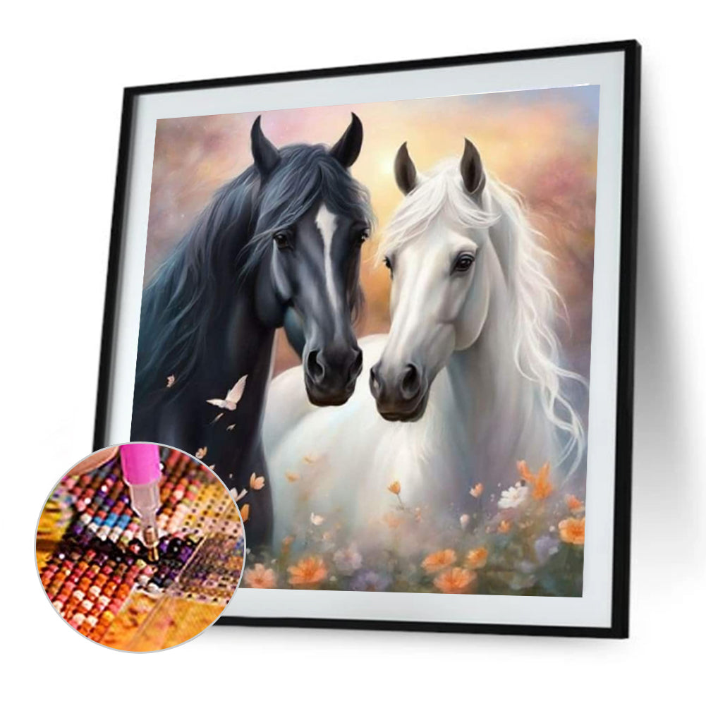 Grassland Horse - Full Round Drill Diamond Painting 40*40CM