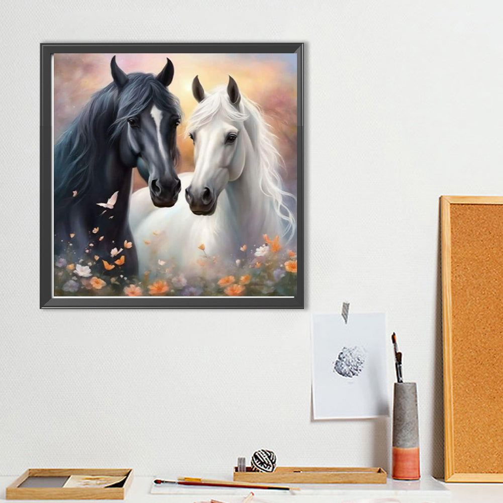 Grassland Horse - Full Round Drill Diamond Painting 40*40CM