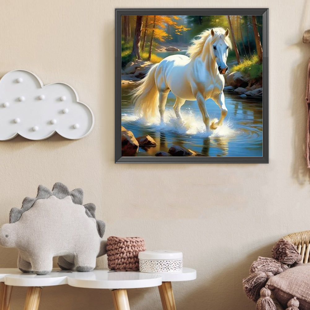 River Horse - Full Round Drill Diamond Painting 40*40CM