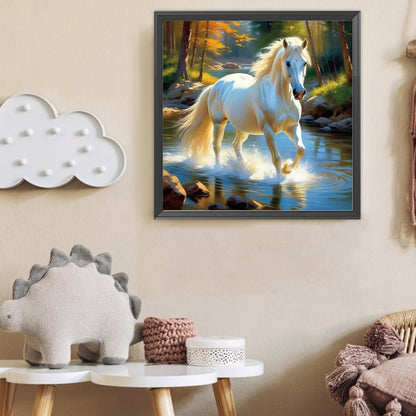 River Horse - Full Round Drill Diamond Painting 40*40CM