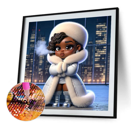 Dark Girl - Full Round Drill Diamond Painting 40*40CM