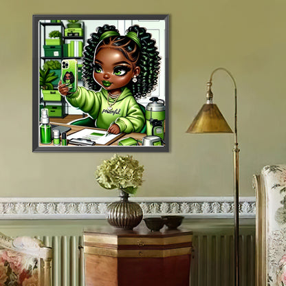 Dark Girl - Full Round Drill Diamond Painting 40*40CM