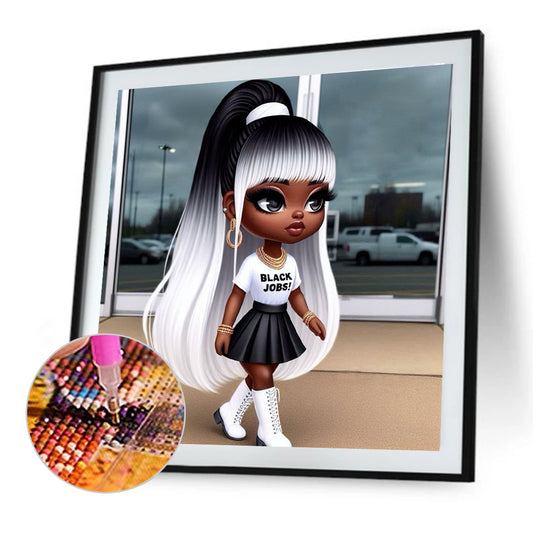 Dark Girl - Full Round Drill Diamond Painting 40*40CM