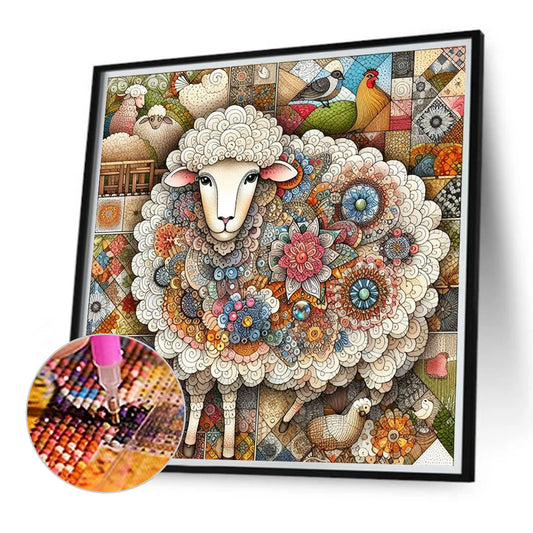 Sheep - Full Round Drill Diamond Painting 40*40CM