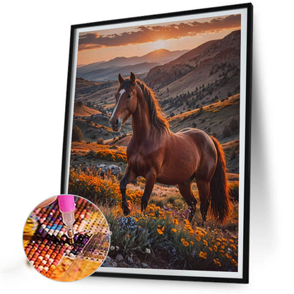 Forest Horse - Full Round Drill Diamond Painting 40*50CM