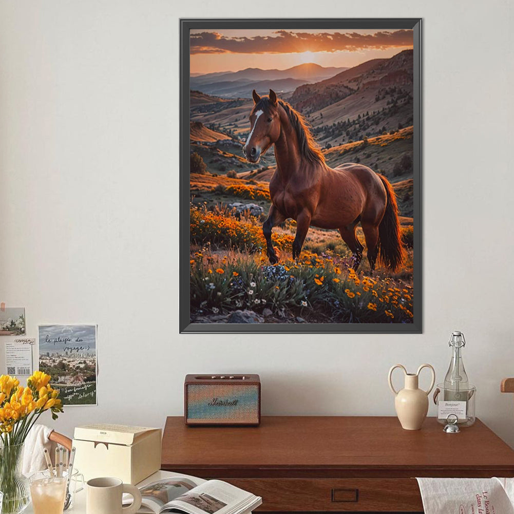 Forest Horse - Full Round Drill Diamond Painting 40*50CM