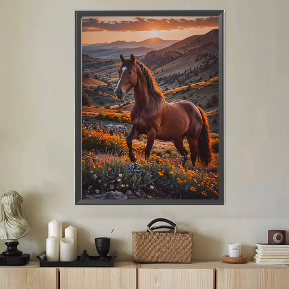 Forest Horse - Full Round Drill Diamond Painting 40*50CM