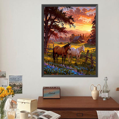 Forest Horse - Full Round Drill Diamond Painting 40*50CM