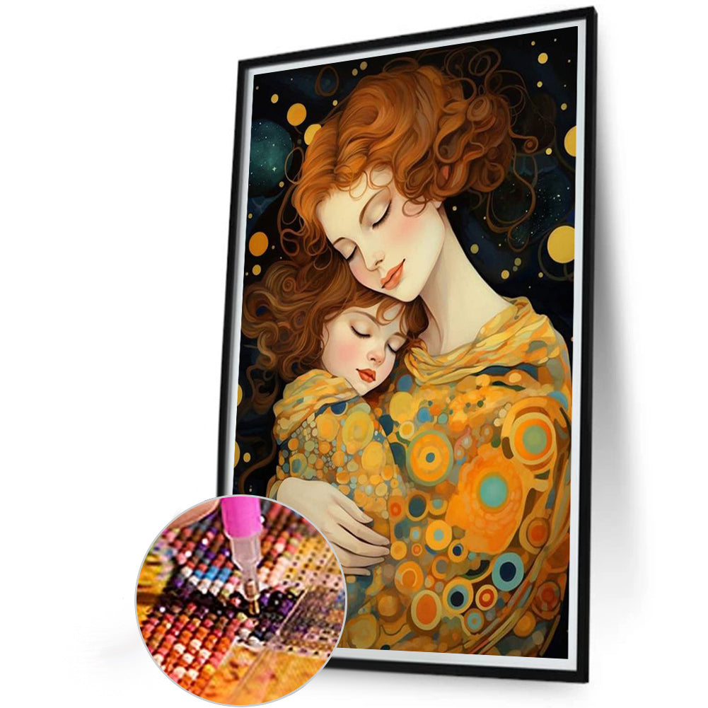 Mother And Child - Full Round Drill Diamond Painting 40*60CM