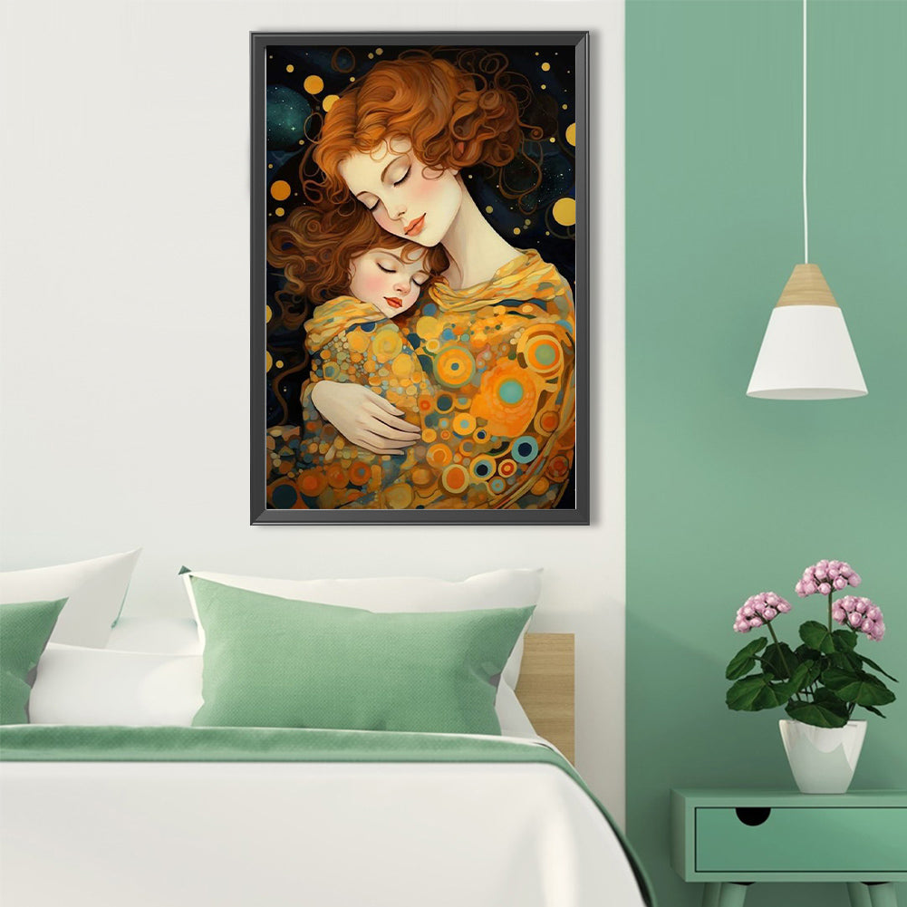Mother And Child - Full Round Drill Diamond Painting 40*60CM