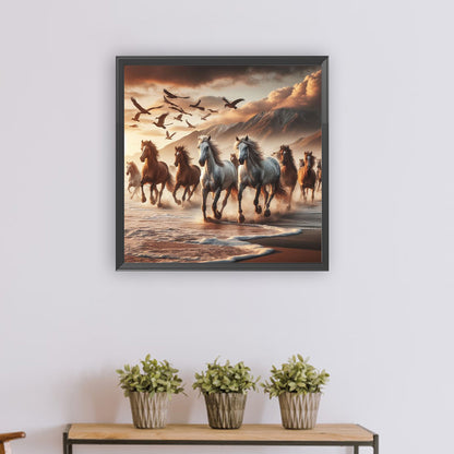 Running Horse - Full Round Drill Diamond Painting 50*50CM
