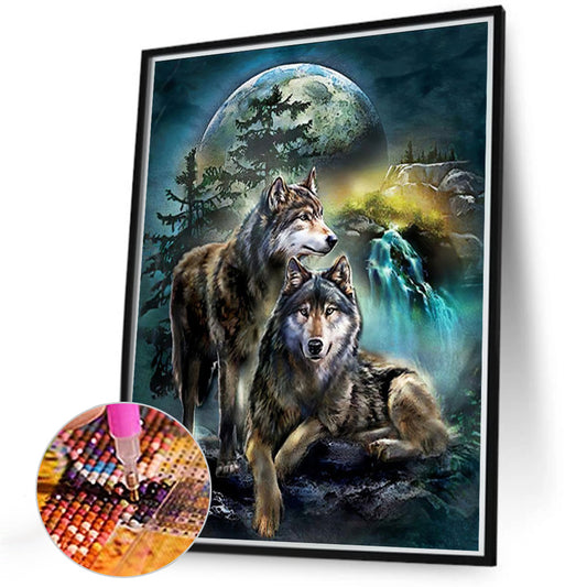 Wolf - Full Round Drill Diamond Painting 40*50CM