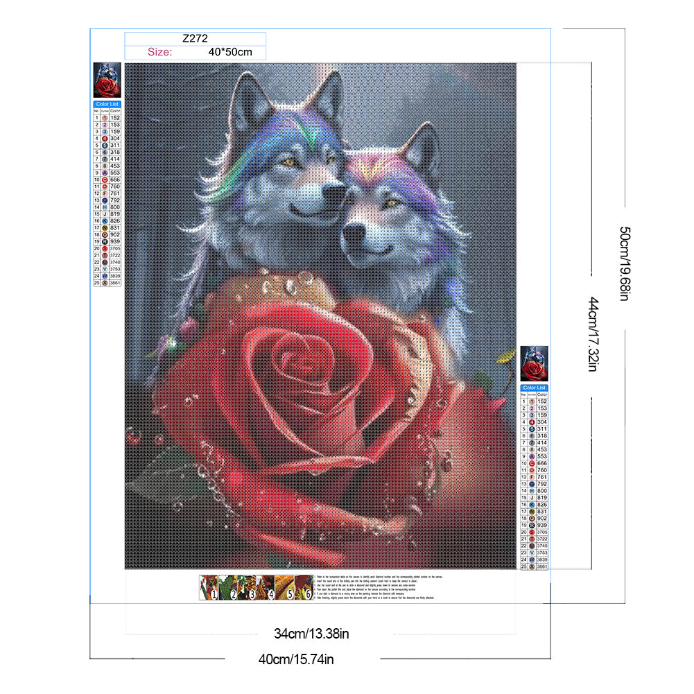 Wolf - Full Round Drill Diamond Painting 40*50CM