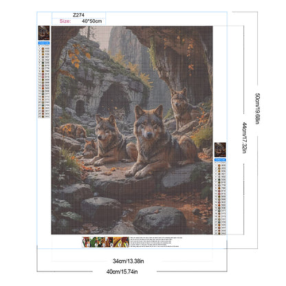 Wolf - Full Round Drill Diamond Painting 40*50CM